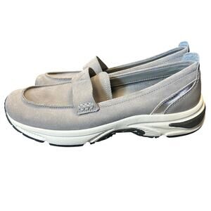 Vionic 23Walk Gray Suede Loafer Orthotic Comfort Walking Shoes Casual Minimalist